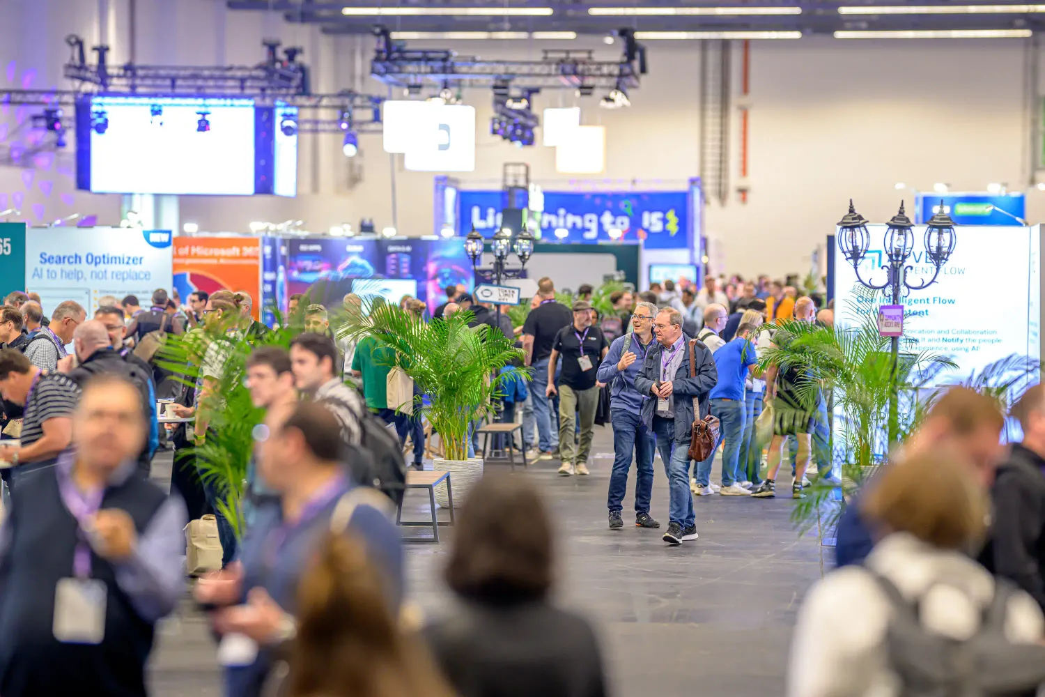 Attendees in the exhibition hall at the European Collaboration Summit 2026